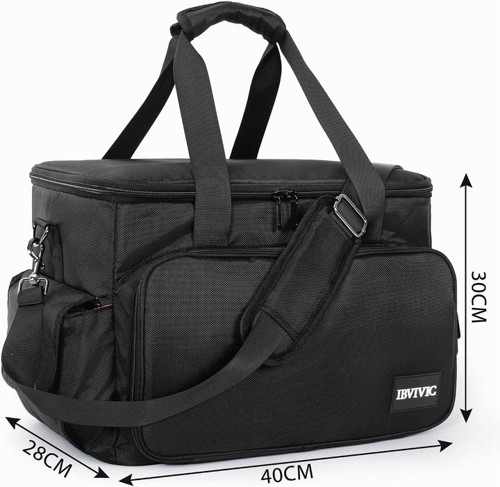 OUUTMEE DJ Tasche, DJ Cable File Bag, verstellbaren Trennwänden und Zwei separaten Taschen, für prof