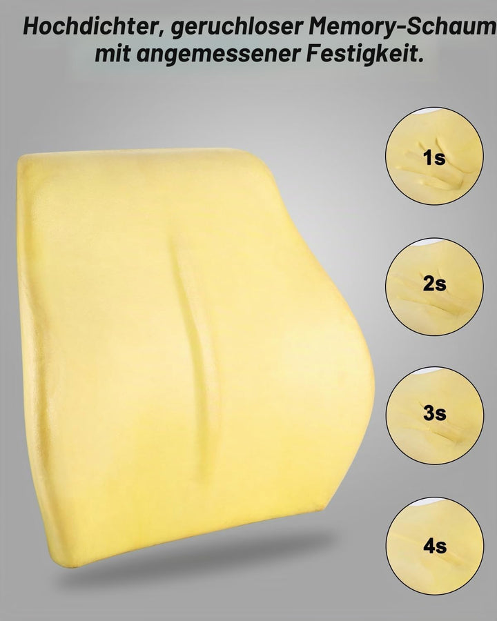 jutyum Lendenkissen Auto, Lordosenstütze Auto aus Memory Foam, Ergonomisches Lendenwirbelkissen, RüC
