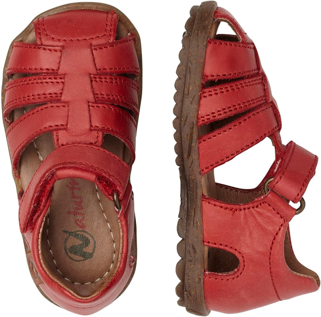 Naturino SEE-Halb geschlossene Sandalen aus laminiertem Leder-Rosa 20 EU Rot, 20 EU Rot