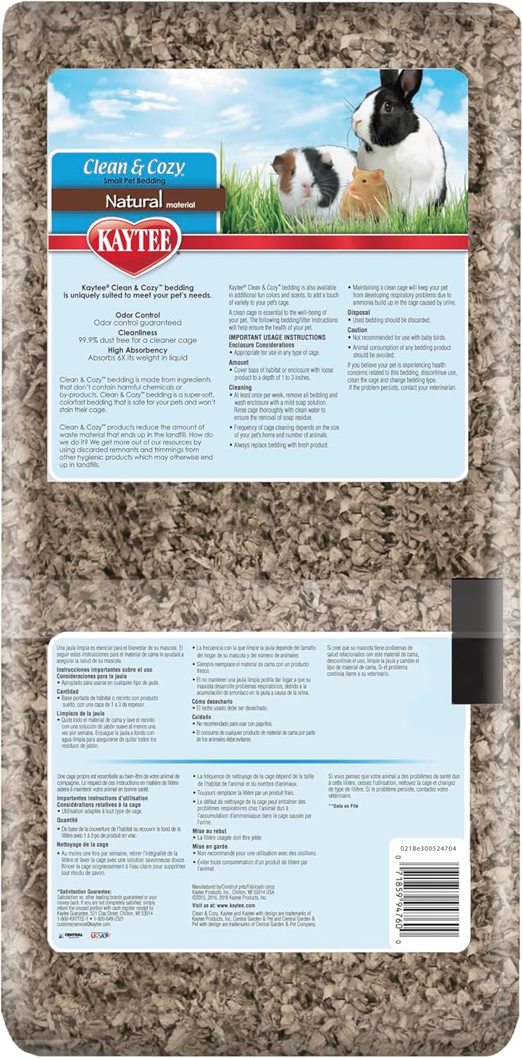 Kaytee Superpet, Clean & Cozy Streu für kleine Haustiere wie Mäuse, Rennmäuse, Nagetiere, Hamster, K