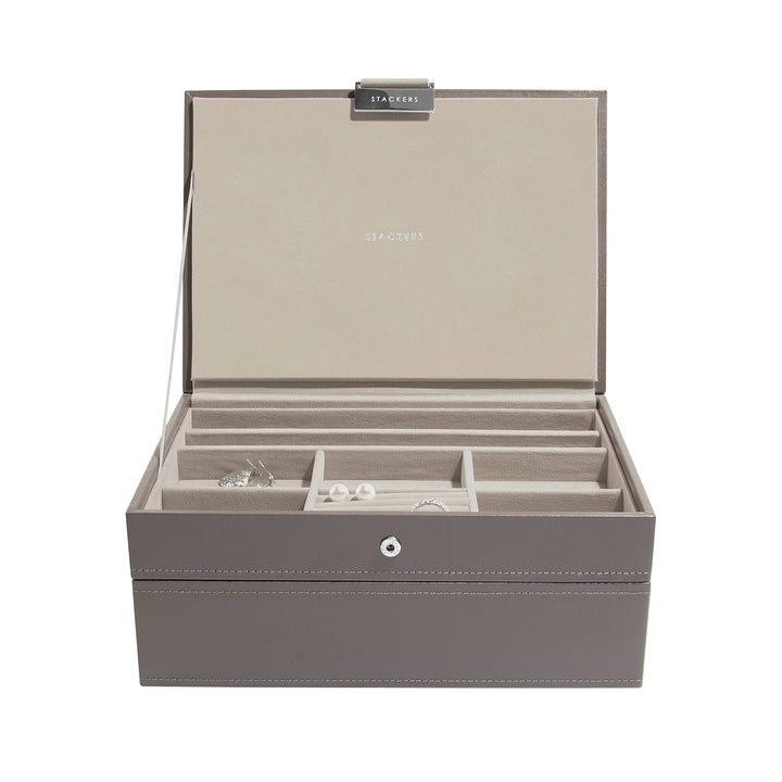 Stackers Mink Classic Medium Jewellery Box Set of 2, Mink