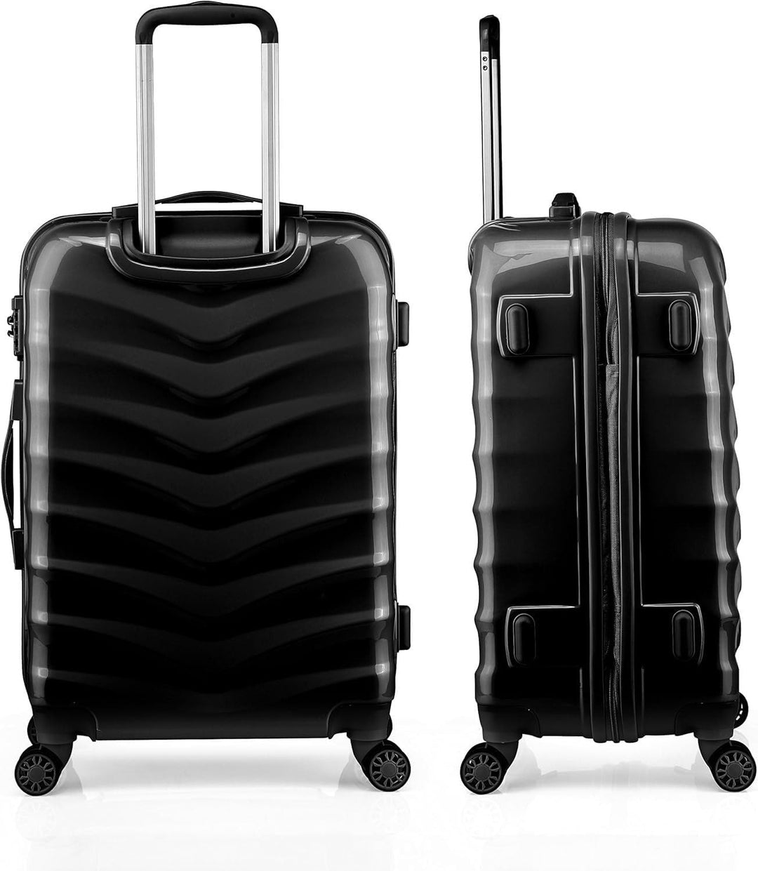 ABISTAB Verage Hartschalenkoffer Seagull 75cm (L-28-75x53x31) 105 Liter 4 Räder Schwarz TSA-Schloss,