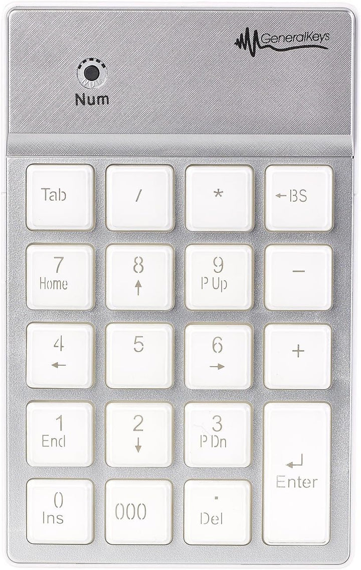 Ziffernblock: Nummernblock mit Bluetooth, 19 beleuchteten Tasten, für Mac, PC & Co. (Keypad, Nummerb