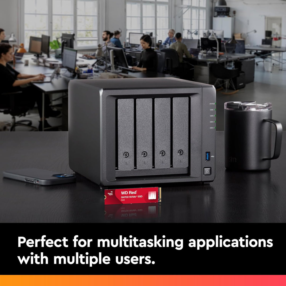 WD Red SN700 NVMe SSD 1 TB (SSD für NAS-Geräte, 24/7‐NAS‐Workloads, Dauerhaltbarkeit von bis zu 2.00