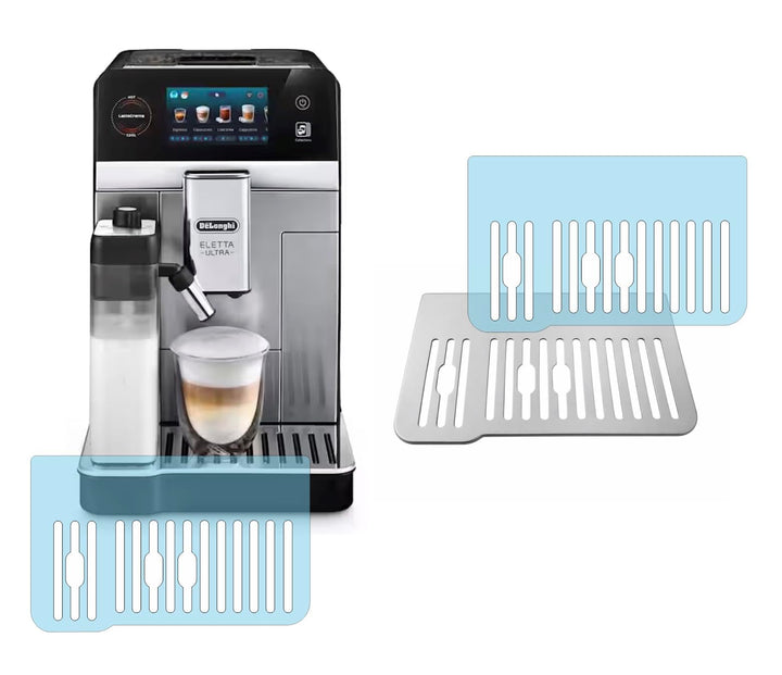 5 x Schutzfolie tranparent, Kratzschutz passend für DeLonghi Eletta Ultra ECAM 472.85 Abtropfblech,