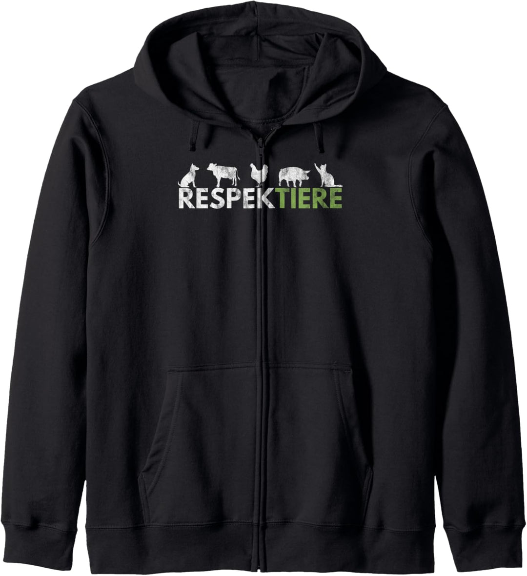 RespekTIERE - Vegetarier Veganer Tierschützer Kapuzenjacke