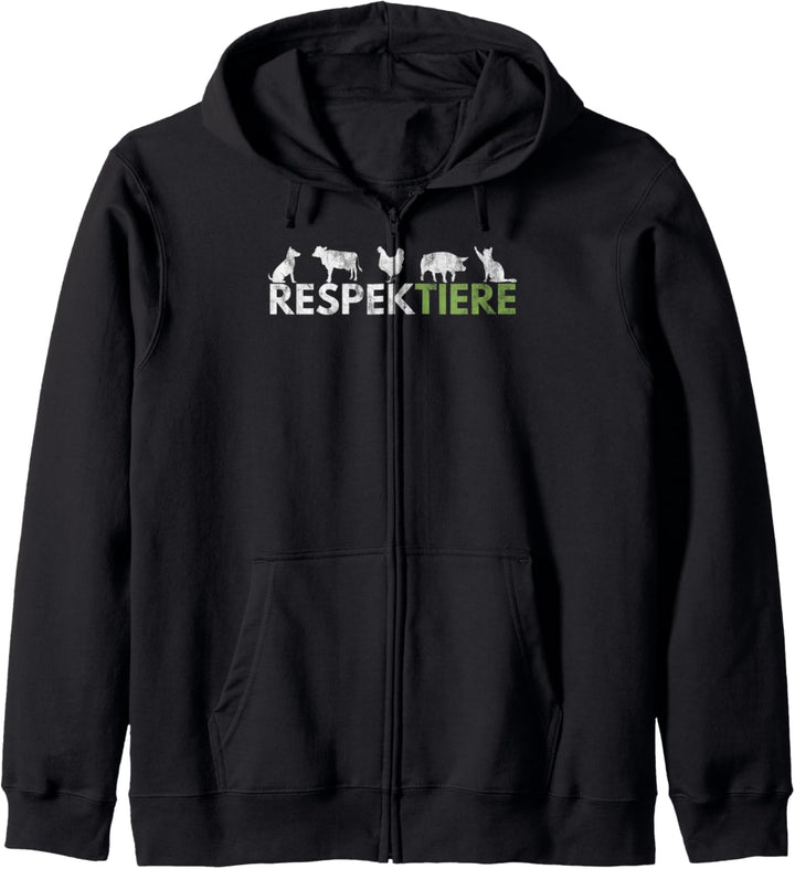 RespekTIERE - Vegetarier Veganer Tierschützer Kapuzenjacke
