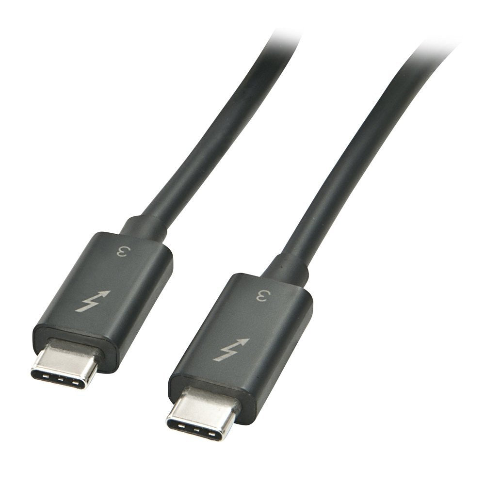 LINDY 41555 Thunderbolt 3 Kabel, 0,5m schwarz 0.5m, 0.5m