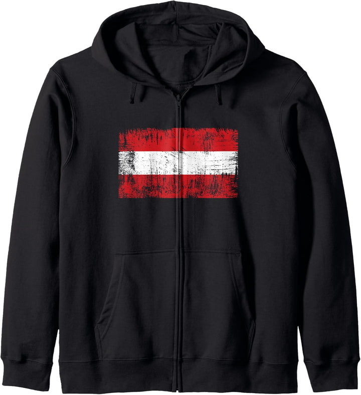 Österreich-Fahne Flagge Geschenk Austria Fussball-Fan Sport Kapuzenjacke