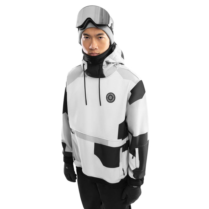 SIROKO W1 Ski- &amp; Snowboardjacke Herren Wasserdicht Wärmeschutz Fronttasche Wintersport XL Grau/Schwa
