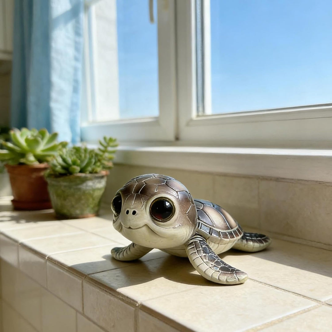 Schildkröten-Miniatur, Sammlerfigur, Dekoration, Mini-Gartenskulptur, Schildkrötentier, für Mutterta