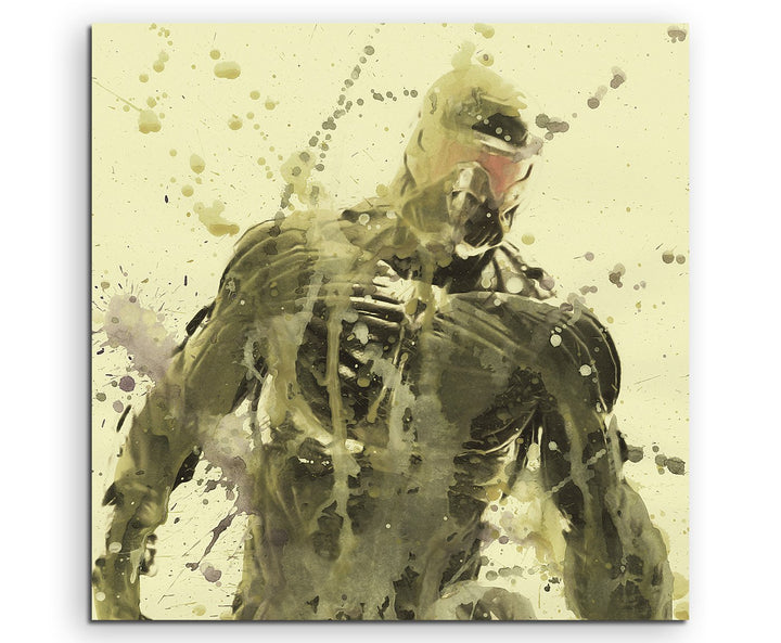 Crysis_4_60x60cm Splash Art Paul Sinus Aquarell, Gemälde, Kunstbild auf Leinwand