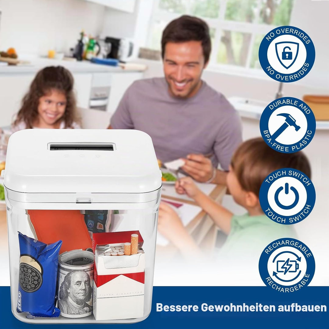 Zeitschloss-Container,Telefon-Schliesskasten mit Timer, wiederaufladbarer Behälter mit Zeitschloss,
