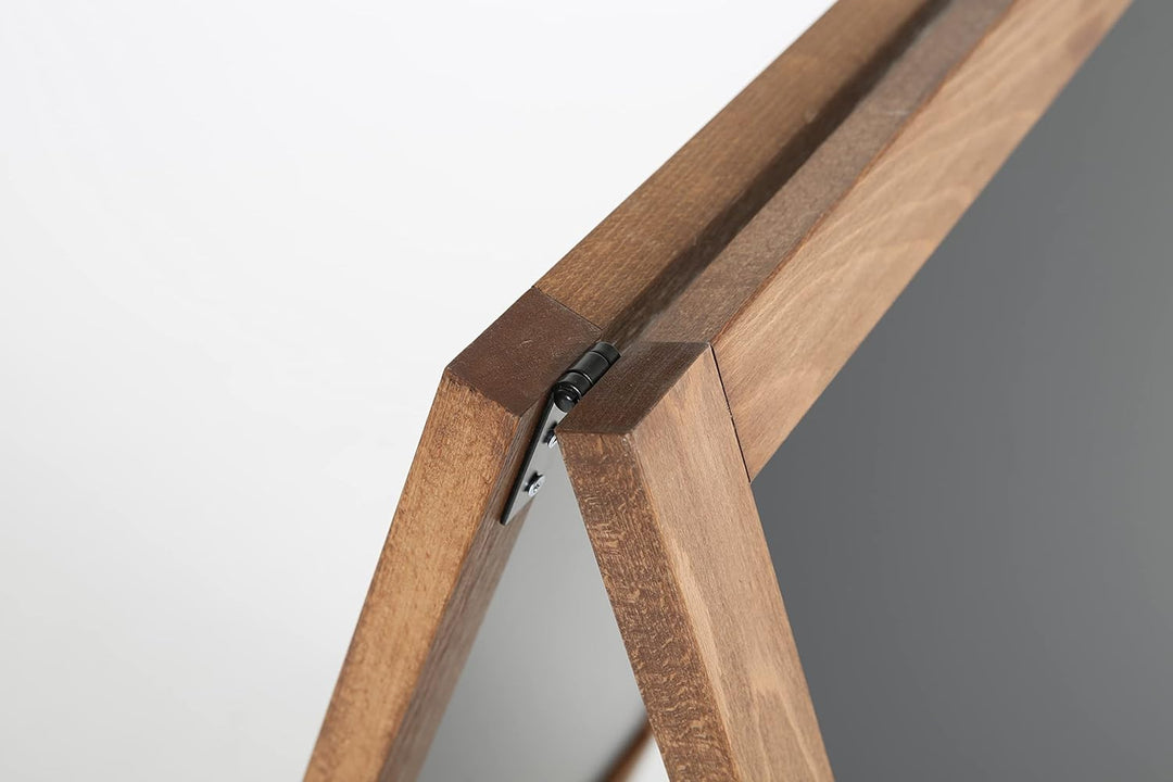 Kreidetafel Kundenstopper Keitum Wood Line | hochwertiges, wetterfestes Buchenholz | zwei 78x59cm Kr