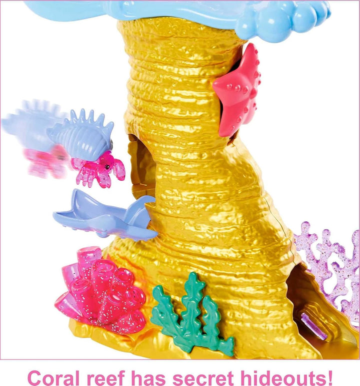 Barbie HHG58 - Meerjungfrauen Power Chelsea Meerjungfrau Puppe (Pinke Haare) Spielset mit 4 Haustier