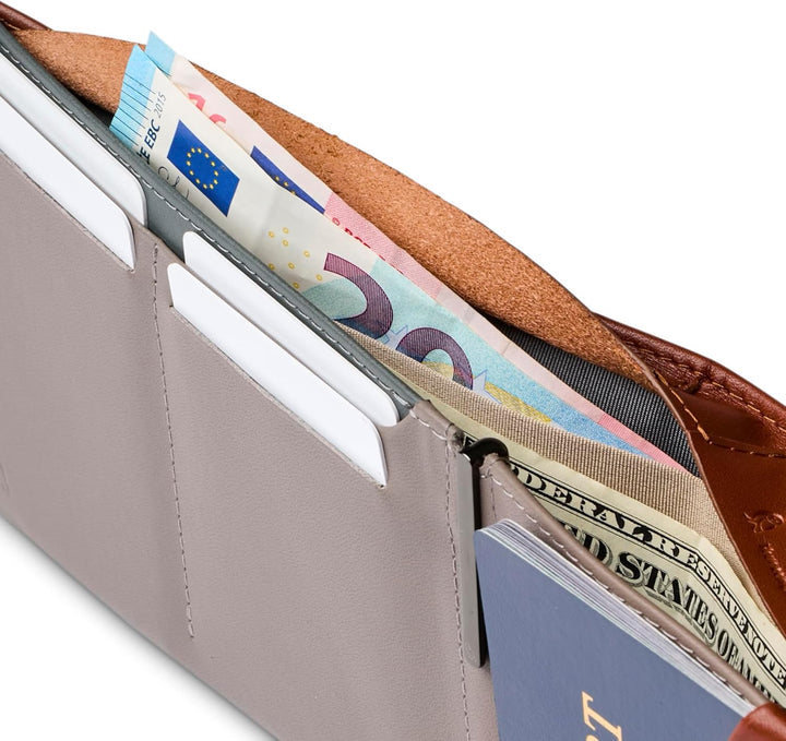 Bellroy Travel Wallet, Reisedokumententasche (Reisepass, Tickets, Bargeld, Karten und Stift) Sienna,