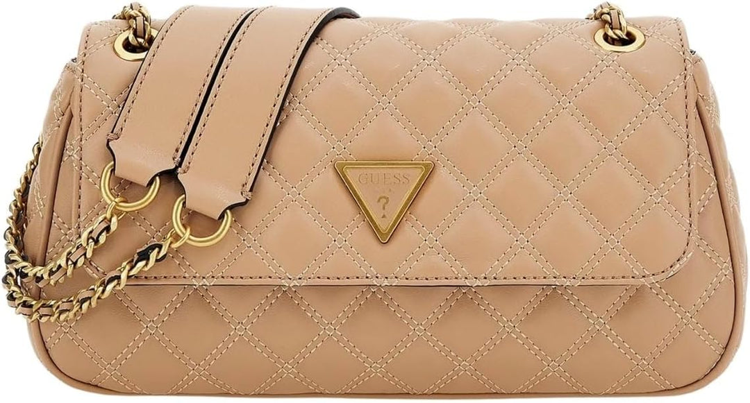 GUESS Damen Giully Umwandelbare Klappe Crossbody, Flap Beige, Beige