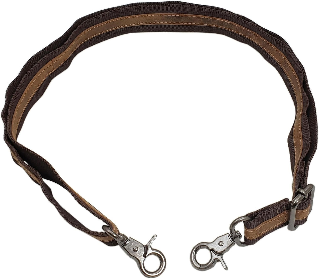 Echt Büffel-Vollleder Handtasche mit Tragegurt in Hoch- oder Querformat mit Hirsch-Motiv in Braun (M