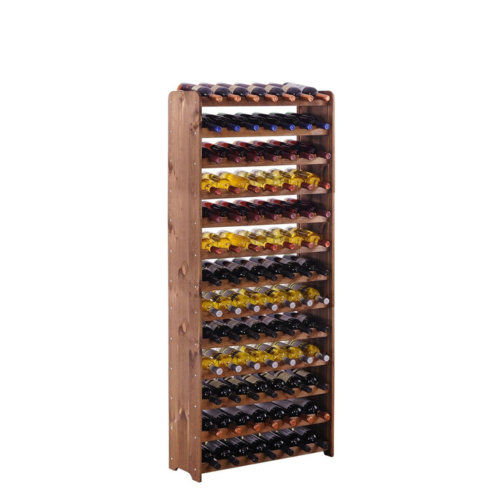 Weinregal/Flaschenregal System"Optiplus" Modell 5, für 91 Fl, Holzverbundstoff, braun