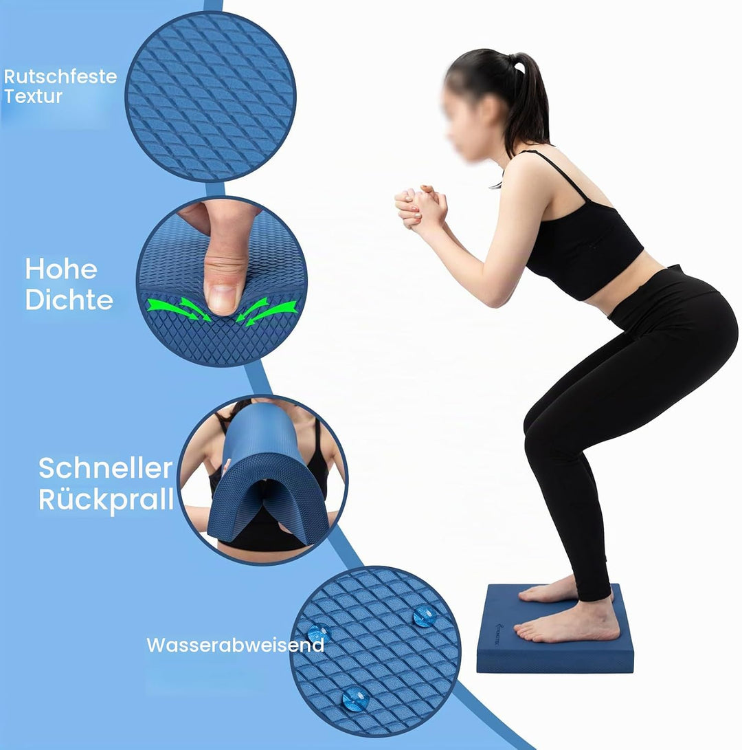 StrongTek Professional Foam Exercise Balance Pad.15.8" x 13" x 2", High Density TPE Schaum Kniepolst