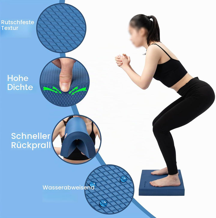 StrongTek Professional Foam Exercise Balance Pad.15.8" x 13" x 2", High Density TPE Schaum Kniepolst