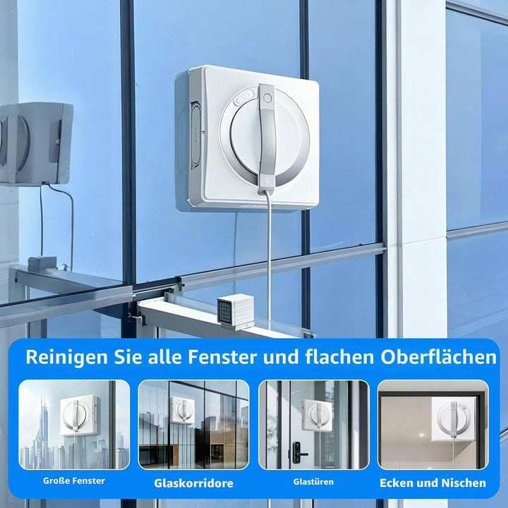 Mikrofaser-Reinigungspad mit Halterungs-Set für Ecovacs Winbot W3 Omni Fensterreinigungsroboter, Ers