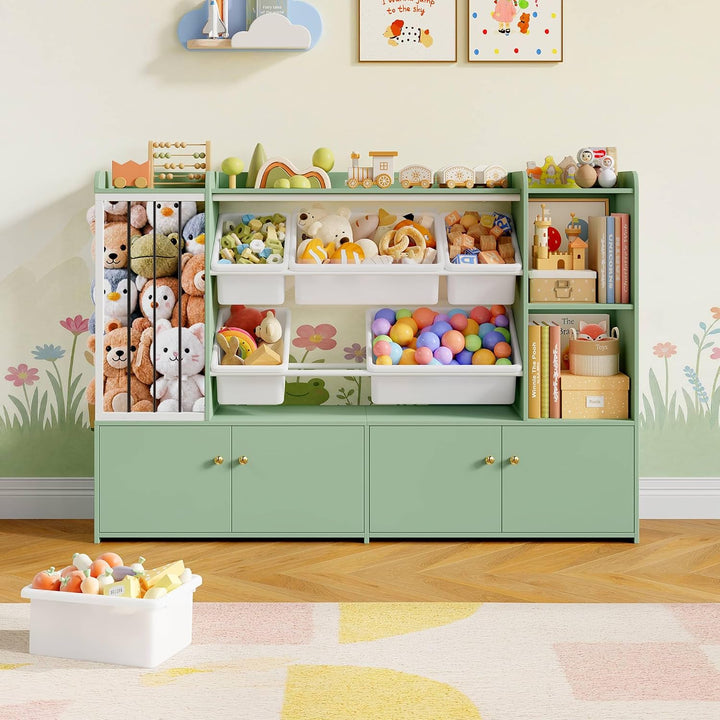 FOREHILL 137cm Kinderregal für Kuscheltier Aufbewahrung, Kinderzimmer Möbel | Kinderregal für Stofft