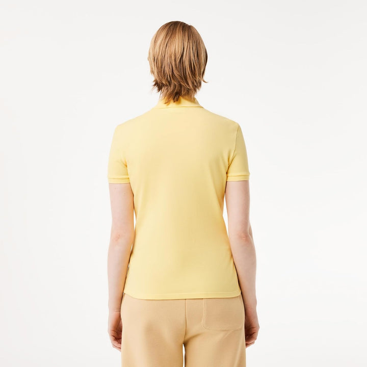 Lacoste Damen PF5462 Hemd mit Kragen, Rippstrick, Jaune, 38