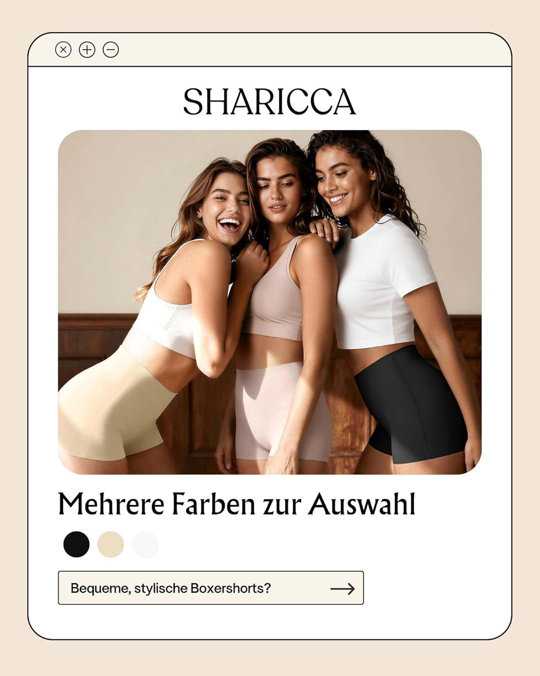 SHARICCA Boxershorts Damen Nahtlos Shorts Radlerhose Unterhose Hotpants Kurze Hose Hohe Taille Boxer