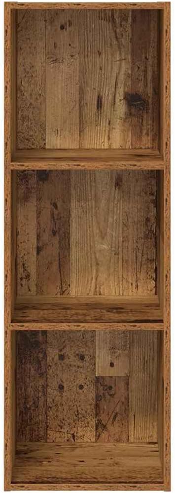 vidaXL TV-Schränk mit Regal Wandmontiert mit Speicher Altholz 37 x 37 x 107 cm Holzwerkstoff 107 cm