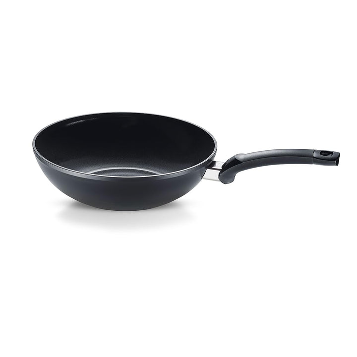 Fissler Ceratal Orbit Black/Aluminium-Wok (Ø 28 cm, 3,7 L) Keramik-Bratpfanne beschichtet antihaften