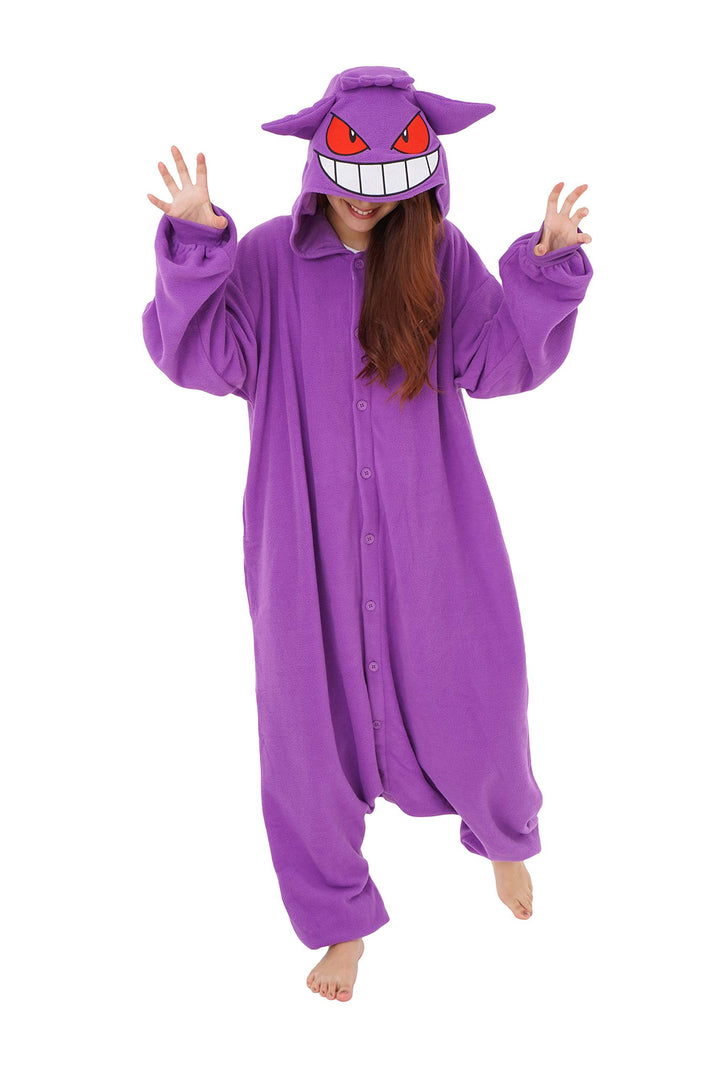 Gengar Pokemon Kigurumi Onesie Einheitsgrösse, Einheitsgrösse