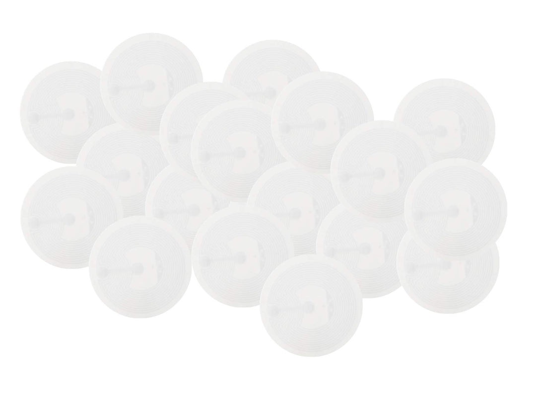 NFC Sticker NTAG215, NFC Aufkleber, 30 mm, rund, weiss, PET, kompatibel mit Amiibo, iPhone iOS Kurzb