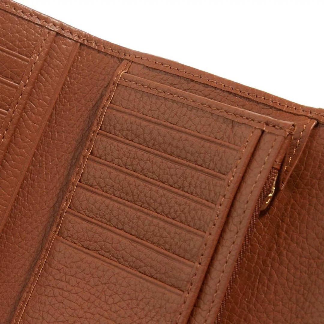 COCCINELLE Metallic Soft Wallet Grainy Leather Brule