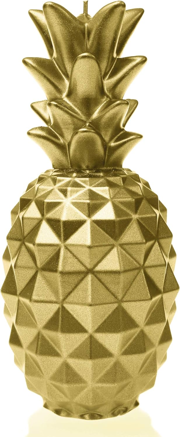 Candellana Ananas Paraffinkerze 100x100x210 mm - Gold Kerze Dekorativ - Kerzen Aesthetic 3D - Candle