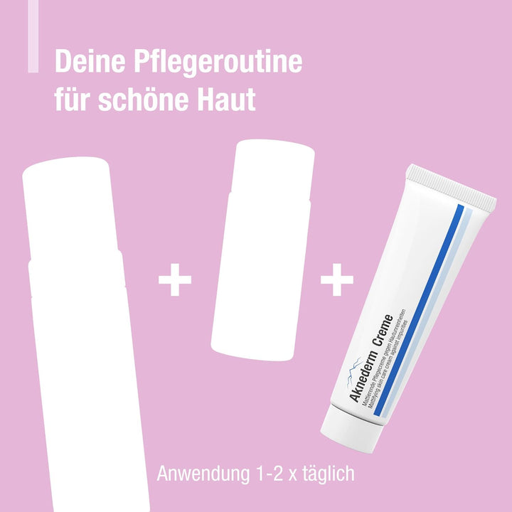 Aknederm Creme 2 x 30g - mattierende Gesichtscreme gegen Pickel & unreine Haut - talgregulierende Fe