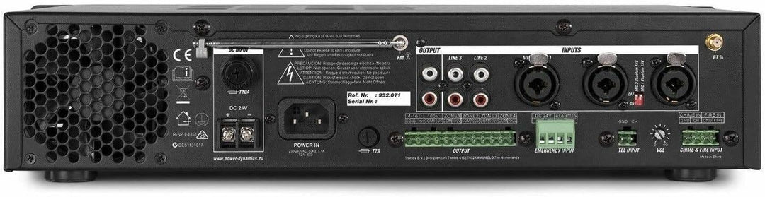 Power Dynamics PDV240MP3-4 Zonen Receiver 240 Watt, PA Verstärker mit Bluetooth, MP3, USB, SD & UKW
