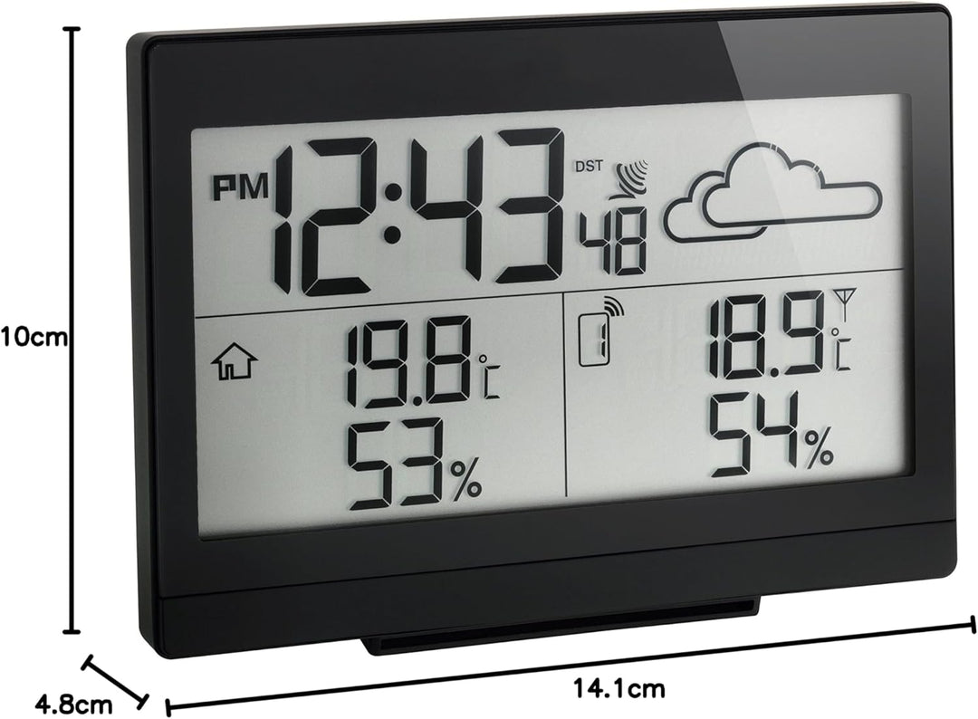 TFA Dostmann Casa Funk-Wetterstation, Wettervorhersage, Aussentemperatur, Innentemperatur, Luftfeuch