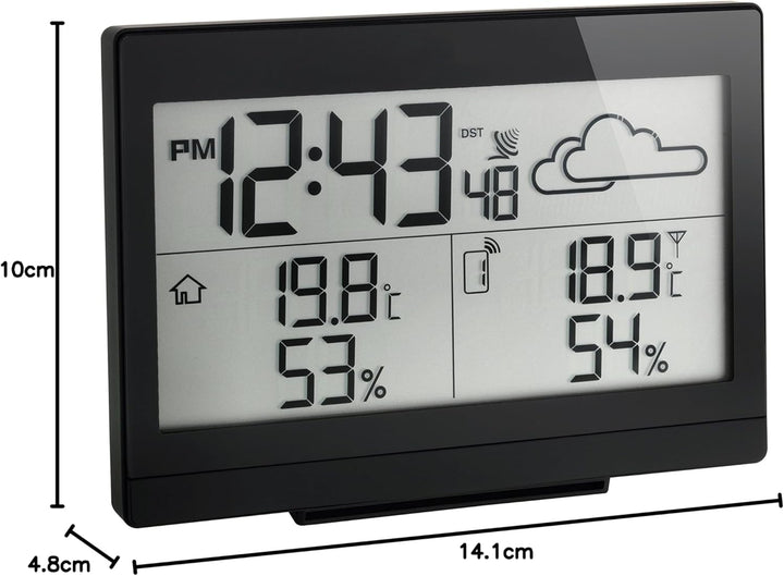 TFA Dostmann Casa Funk-Wetterstation, Wettervorhersage, Aussentemperatur, Innentemperatur, Luftfeuch