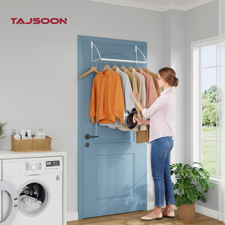 Tajsoon Türüberhängendes Kleiderbügelregal, Verstellbar & Erweiterbar, für Handtücher und Mäntel, Ha