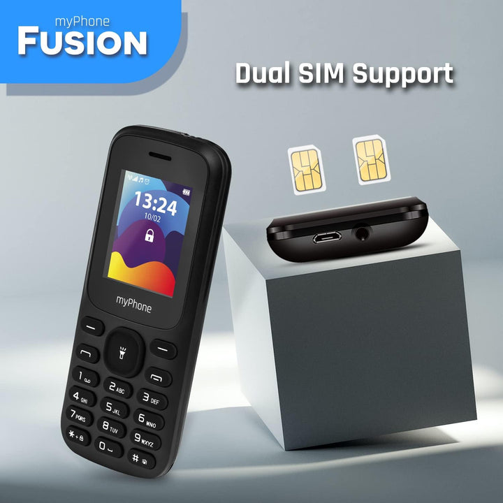 MP myPhone Fusion Tastentelefon, grosse beleuchtete Tasten, Farbdisplay 1,77", Akku 600 mAh, Fackel,