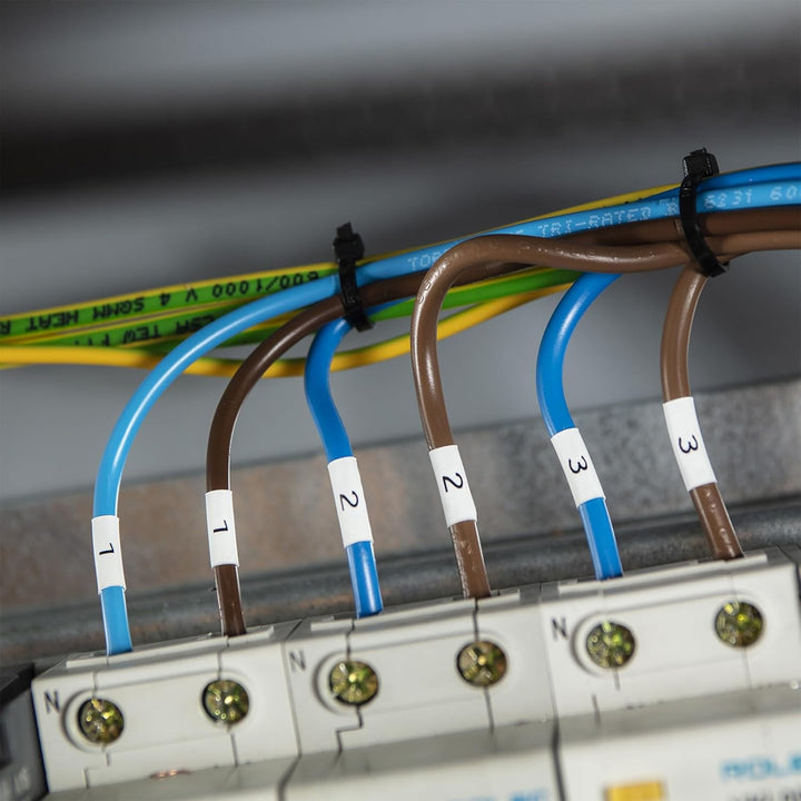 Brother Original Pro Tape HSe-221E Schrumpfschlauch – schwarz auf weiss