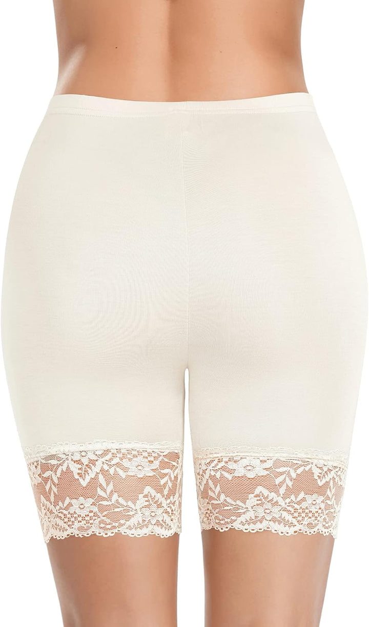 YARRCO Damen Unterhose Spitze Unter Rock Kurze Hose Unter Kleid Radlerhose Slipshorts Hohe Taille Sh