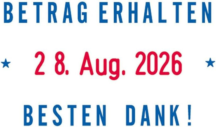 Trodat Professional 4.0 Stempel 5435 Typo mit Datum zum Selbst Setzen, Selbstfärbend, Abdruck zweifa