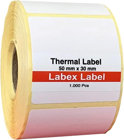 Thermotransfer etiketten 50x30 mm | Barcode etiketten, adressetiketten - Thermoetiketten auf rolle;