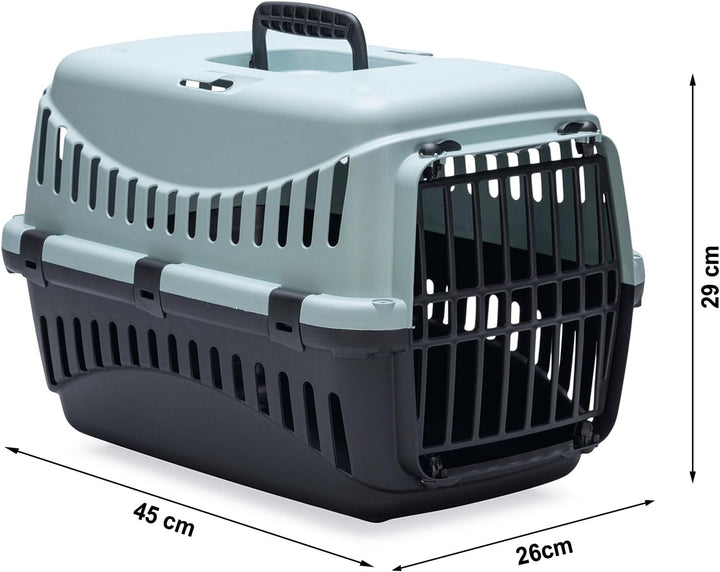 MP Bergamo - Transportkorb Gipsy 50 Tür aus Kunststoff für Katzen, 5 kg, Farbe: Eco Ice