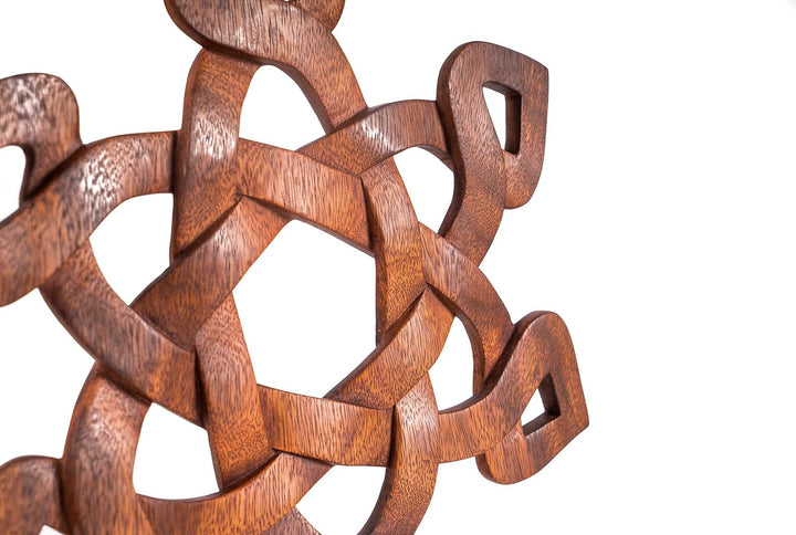 Windalf Wanddeko RUNENZAUBER 30 cm Celtic Wandholzbild Holzdeko Handarbeit aus Holz
