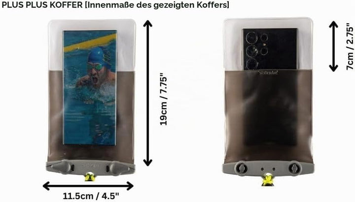 Aquapac wasserdichte Handyhülle 369 (PlusPlus, Schwarz) PlusPlus Schwarz, PlusPlus Schwarz
