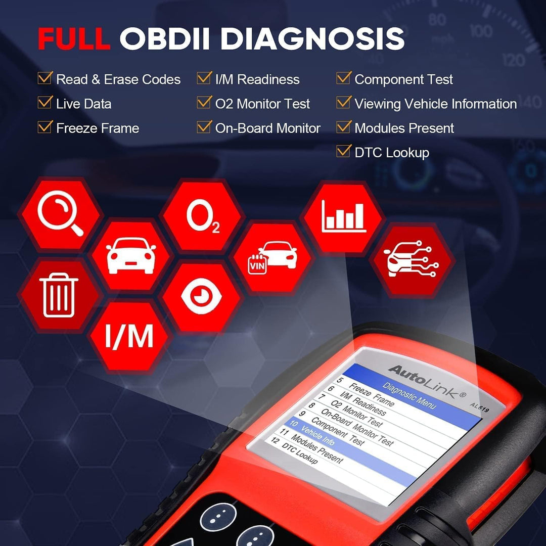 Autel AutoLink AL619 2023 Neuester OBD2 Scanner, Auto ABS/SRS Diagnosegerät, Zurücksetzen der ABS Ai