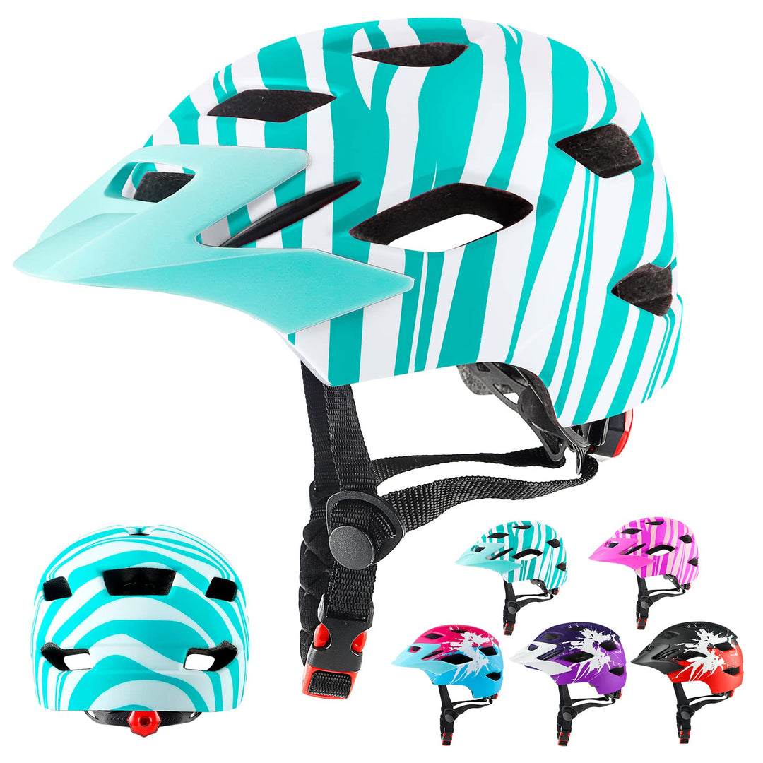 RaMokey Fahrradhelm Kinder, Fahrradhelm mit Licht für Kinder Leichter Kinderhelm mit Verstellbares Z